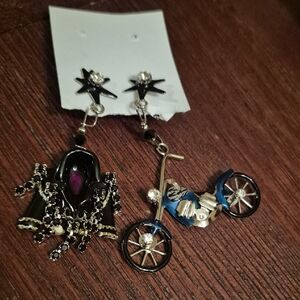 Rare Vintage Bikers Snack Lunch At The Ritz Unique Earrings